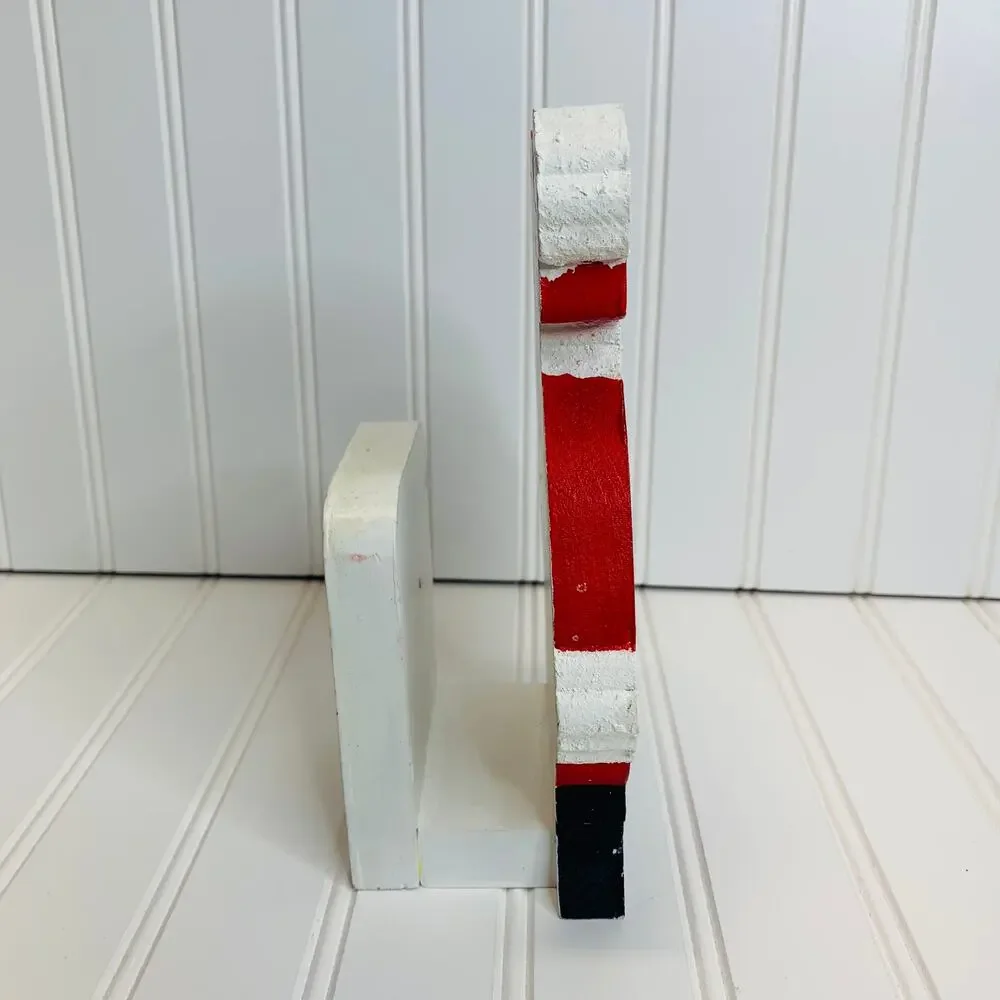 Handmade Handpainted Santa Napkin or Card Holder 8 x 5.5 x 3
